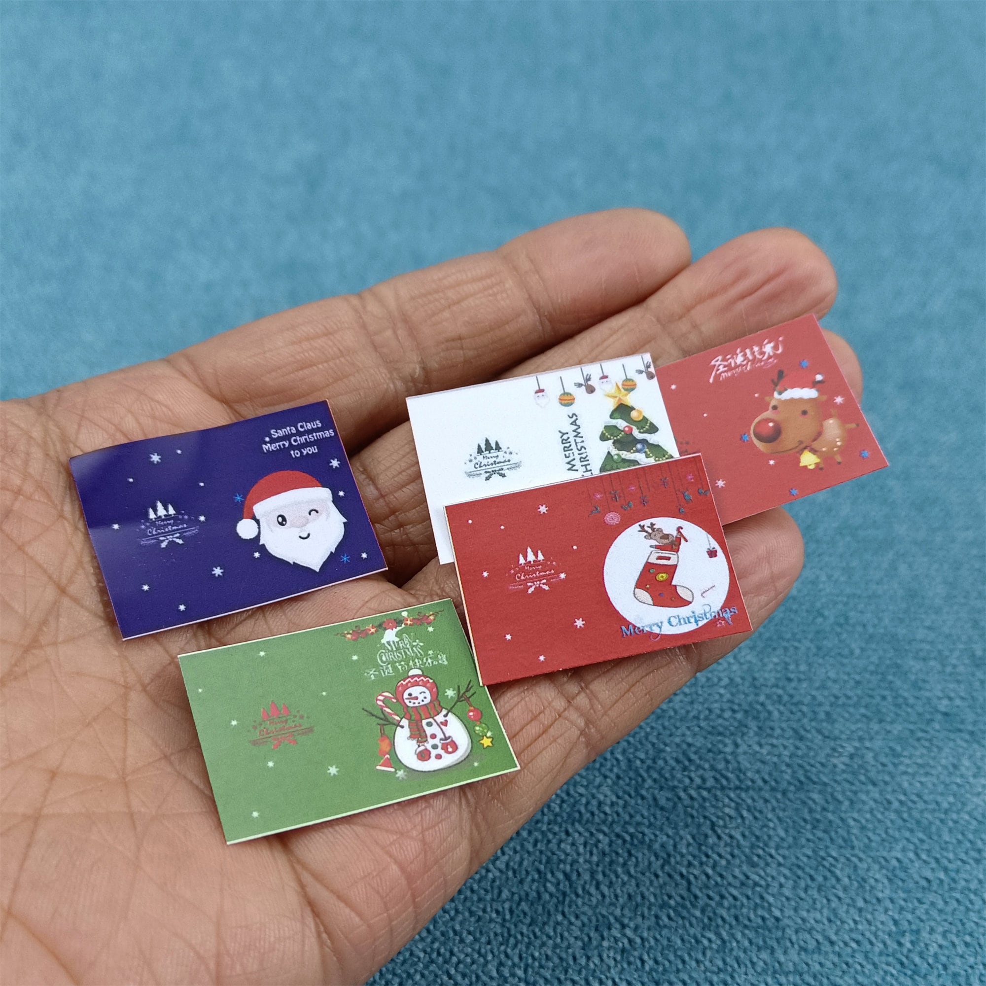 Biglietti Di Natale Per Casa Delle Bambole Tradizionali Set Di 12 In