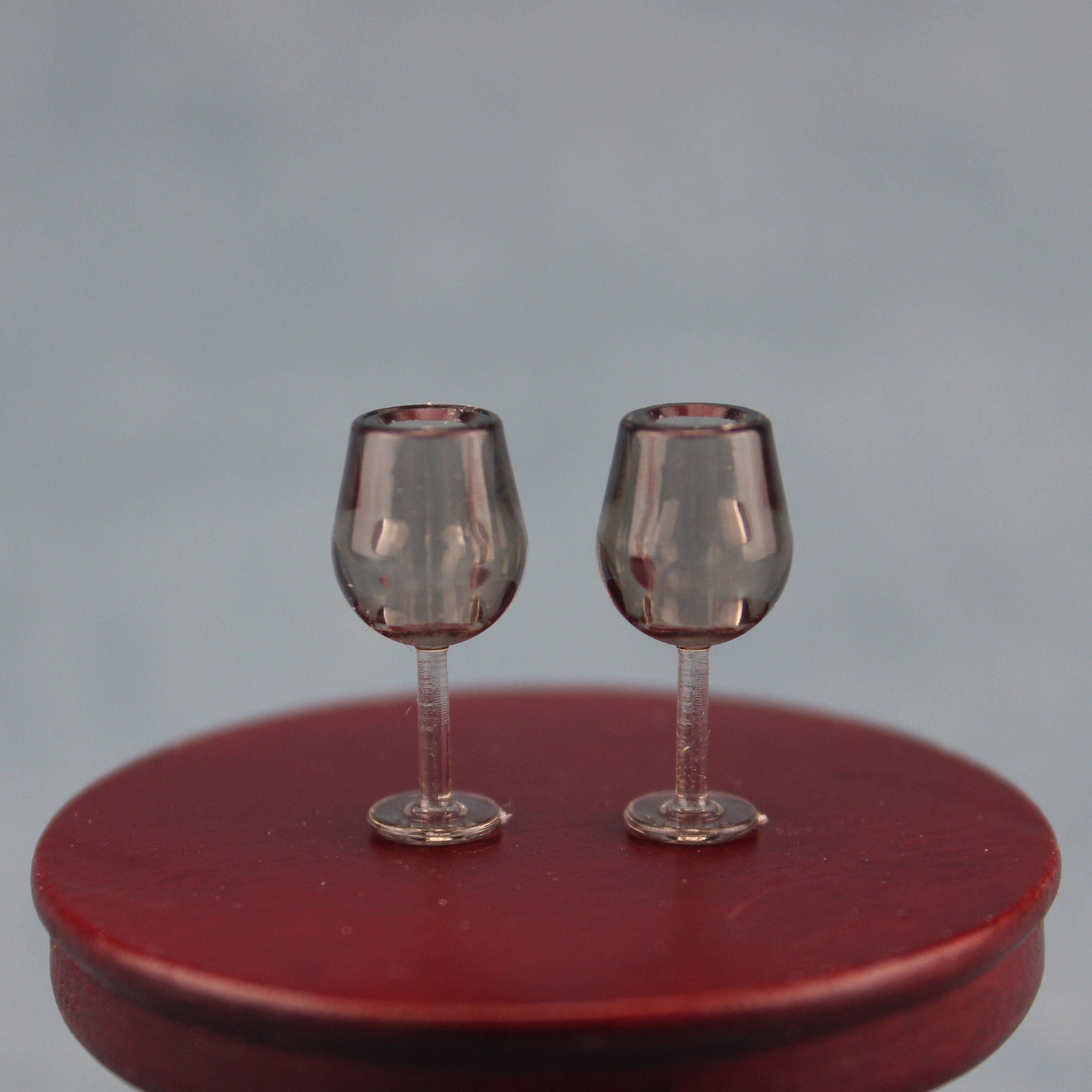 Set 4 Bicchieri In Miniatura 1:12 Per Casa Delle Bambole &ndash; Vetro Curvo #G7269