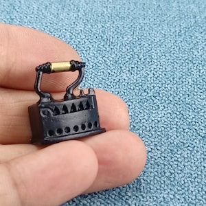 Casa de muñecas en miniatura de hierro antiguo, escala 1/12, decoración DIY, juguetes, regalo