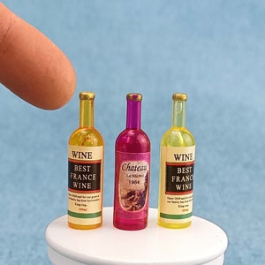 Poppenhuis wijnfles schaal 1/12 Model: miniatuur doe-het-zelf speelgoed