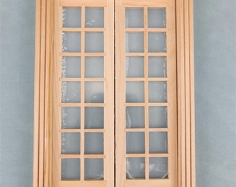 unpainted Door Dollhouse miniature  1/12 scale