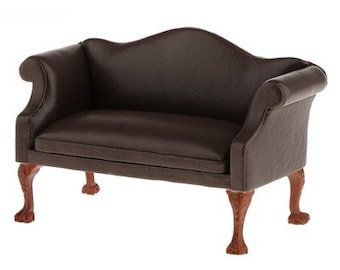 Dollhouse sofa 1:12 scale seat Miniature living room furniture Chair Wood Model