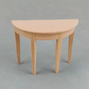 Miniature Dollhouse 1:12 Scale Unpainted wooden side table