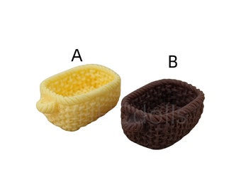 dollhouse Imitation woven basket miniature 1/12 scale decortion diy toys