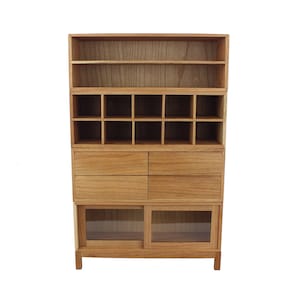 Miniature Funrniture Cherry wood Free combination cabinet/bookcase/TV cabinet/Collection cabinet/for 1/6 scale doll