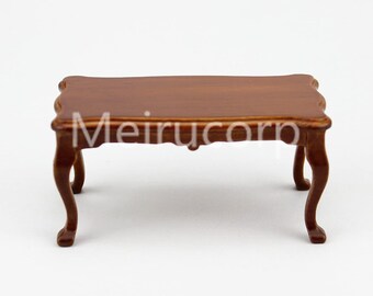 Dollhouse 1/12 Scale Miniature Furniture Model Wooden Rectangular Tea Table 12272