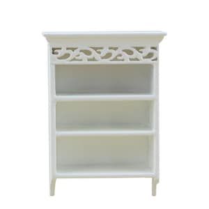 1:12 Scale Dollhouse Miniature Furniture White Wooden Wall Hanging Cabinet