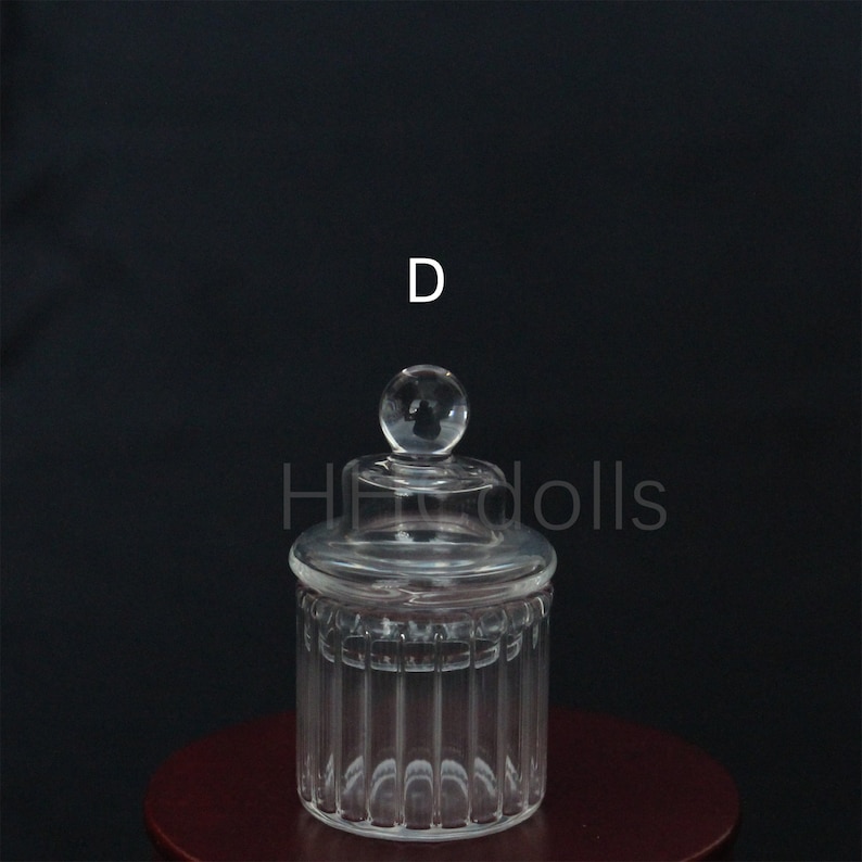 Dollhouse Vase/glass Candy Jar/glass Jar Miniature 1/12 Scale Decortion