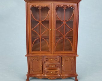 Miniature Dollhouse 1:12 Scale Handmade fine display cabinet