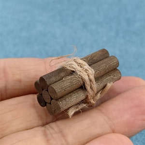 1/12 maßstab geschnitztes holz brennholz spielzeug geschenk