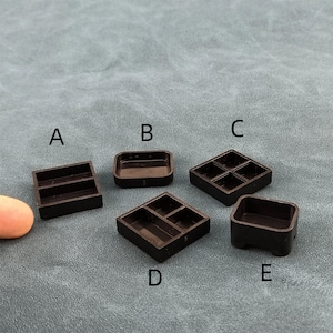 Casa de bonecas Caixa de cosméticos preta miniatura escala 1/12 decoração brinquedo faça você mesmo