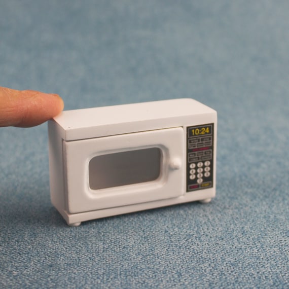Microondas En Miniatura Escala 1:12 De Madera – Electrodoméstico De Juguete De 6.3x2.6x4 Cm Para Cocinas De Casa De Muñecas, Decoración Y Juego De Rol
