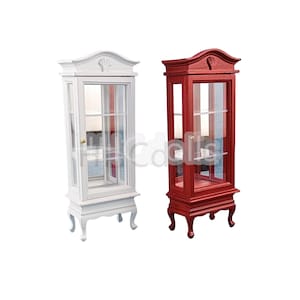 Miniature Dollhouse furniture 1:12 Scale Single door side cabinet Display cabinet