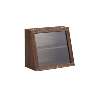 Miniature cake cabinet Showcase Black walnut for 1/6 scale