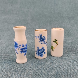 toy DIY Dollhouse 1:12 Scale Miniature Model Ceramic painted vase