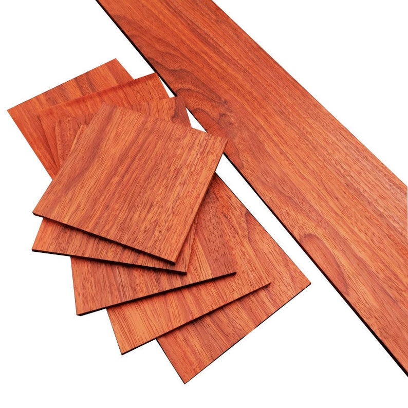 Africa Padauk Lumber Boards/thin wooden board/craft board/Laser cutting board CNC processing board image 2