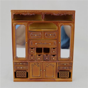 Miniatures 1/12 scale dollhouse furniture Hand carved Main cabinet