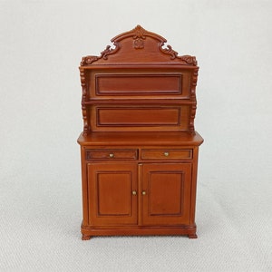Miniature Dollhouse 1:12 Scale Handmade elegant display side cabinet
