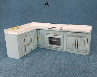 Miniature Dollhouse 1:12 Scale kitchen cabinet set