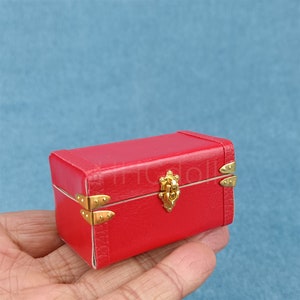 dollhouse Various color suitcase miniature 1/12 scale decortion diy toys B