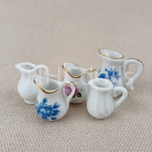 toy DIY Dollhouse 1:12 Scale Miniature Porcelain Model Flower Ceramic lovely Vases