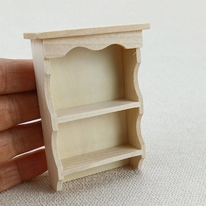 Holzspielzeug Geschenk Puppenhaus Miniatur Möbel 1/12 Unlackierter Holz Hängeschrank/Aufbewahrung