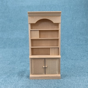 wooden toy Dollhouse miniature furniture 1/12 scale Unpainted bookcase model