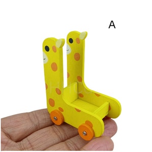 poppenhuis Giraffe en panda opbergdoos miniatuur 1/12 schaal decoratie diy speelgoed A