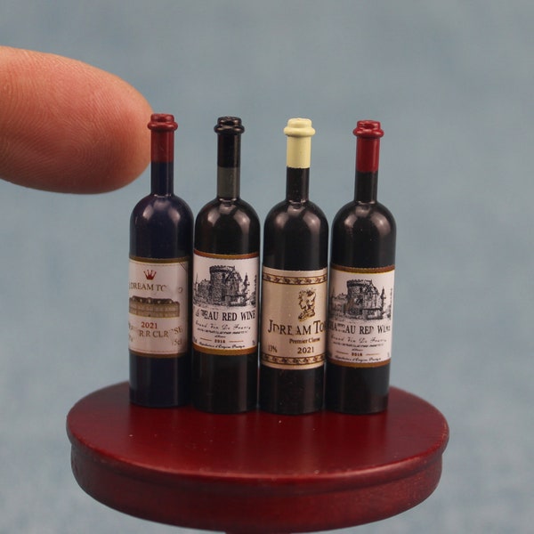 dollhouse wine model miniature 1/12 scale decortion diy toys wine bottle model