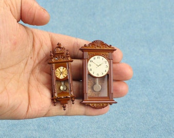 Dollhouse Miniature clock Vintage Mini decoration Artisan Photography Gift/Craft DIY toy