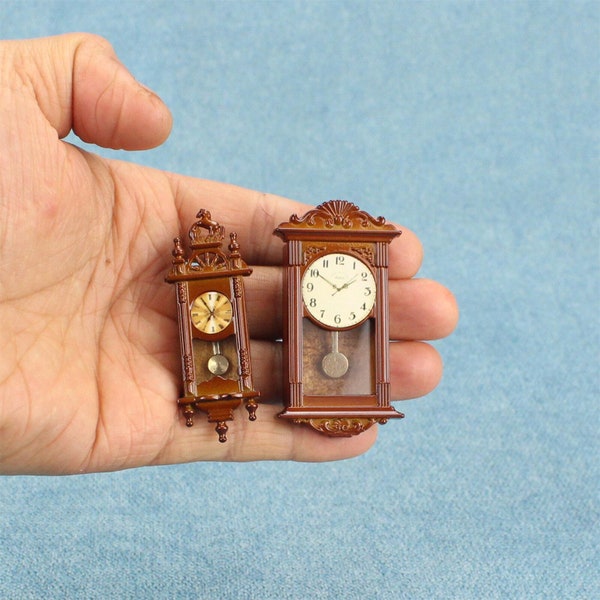 Dollhouse Miniature clock Vintage Mini decoration Artisan Photography Gift/Craft DIY toy