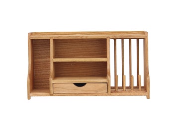 Doll 1/6 scale miniature furniture  Handmade Cherry wood Sideboard Kitchen furniture Plate rack Dish rack Model wood