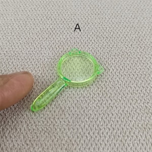 Lupa para casa de muñecas, miniatura, escala 1/12, modelo, decoración, juguetes de bricolaje