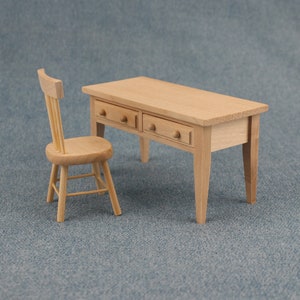 Miniatures Dollhouse 1:12 Scale reading desk and chair