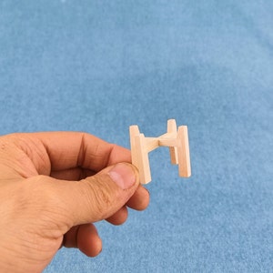 Puppenhaus-Miniatur 1:12 Unbemalter Blumenständer aus Holz