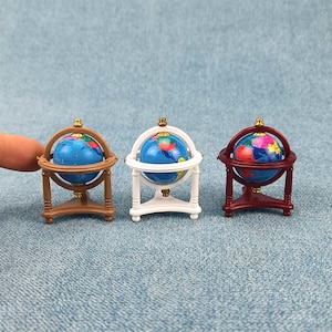 Miniatur Stativ Vertikal Globe Spielzeug Puppenhaus Geschenk 1:12