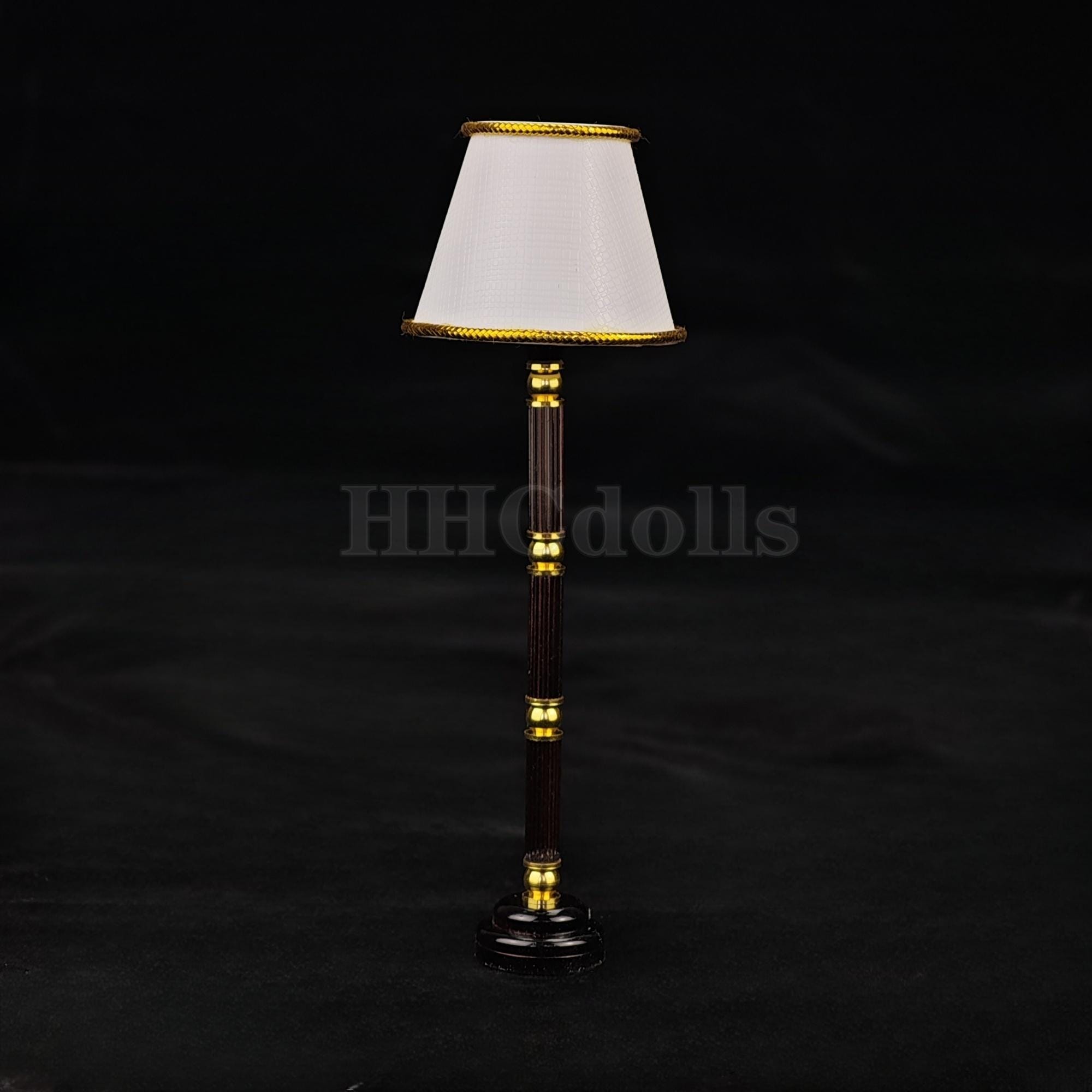 Lampada Da Terra In Miniatura Scala 1:6 Per Casa Delle Bambole, Stile Cottage Viola