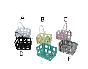 dollhouse iron art carrier basket miniature 1/12 scale decortion diy toys