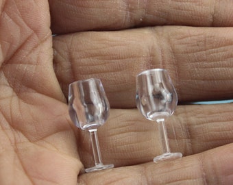 Set 5 Miniature Calici Da Vino Scala 1/6 Per Casa Delle Bambole - Resina Rossa - Foto 2