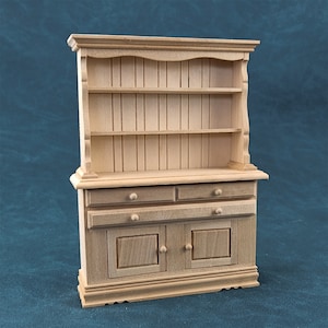 Holzspielzeugschrank Puppenhaus Miniaturmöbel 1/12 unbemalt