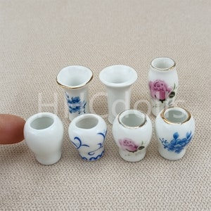 Spielzeug DIY Puppenhaus 1:12 Miniature Porzellan Modell Vase Miniatur-Szene Dekoration