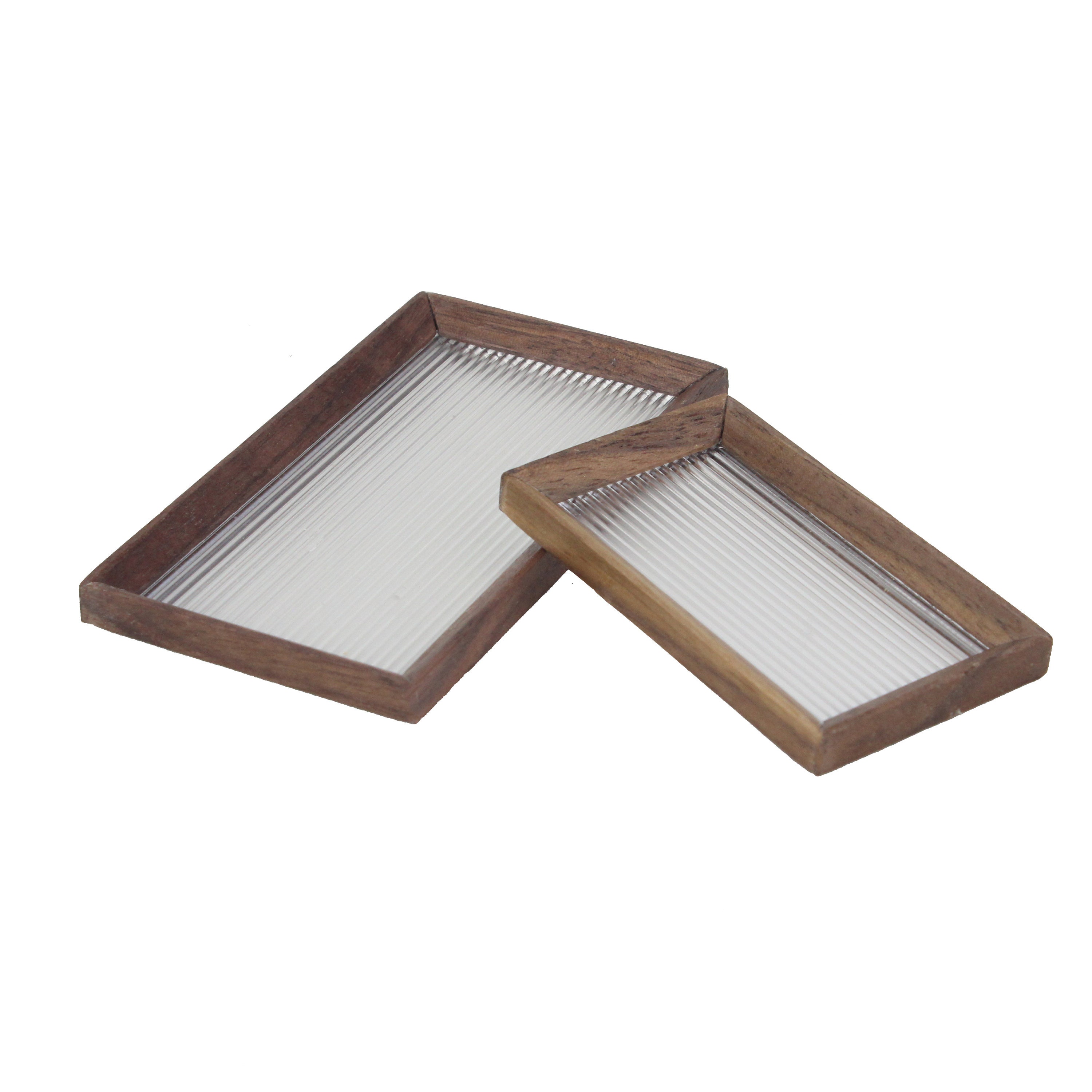 Miniature Food and drink tray Black walnut for 1/6 scale doll