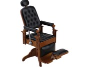 1 12 Scale Dollhouse Miniature well hand carved antique White Barber chair