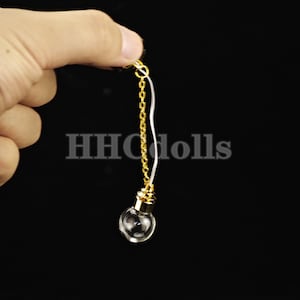 miniature light dollhouse Transparent chandelier 1/12 scale decortion diy toys gift LED can light up