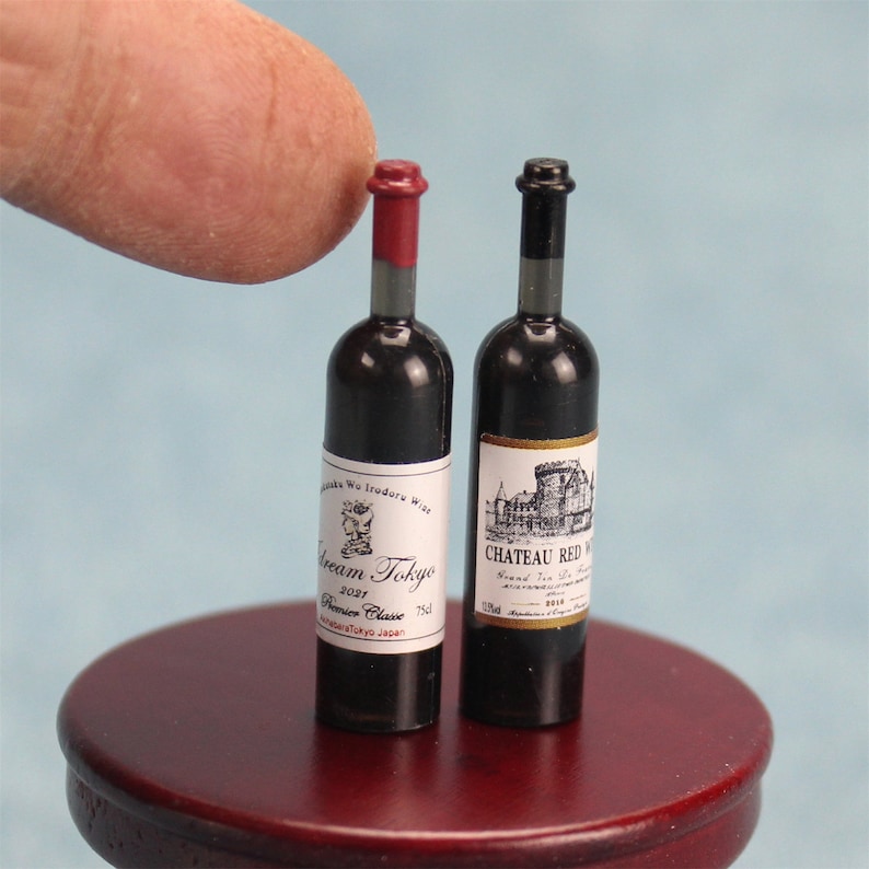 Dollhouse Wine Model Miniature 1/12 Scale Decortion Diy Toys Etsy