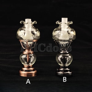miniature light dollhouse Classical table lamp 1/12 scale decortion diy toys gift LED can light up