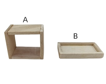 1/12 Holzschrank mit Palettenschrank aus Holz für die Puppenstube