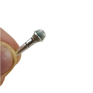 silber mikrofon 1/12 skala miniatur modell dekoration diy
