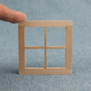 ongeverfde ramen diy poppenhuis miniatuur speelgoed schaal 1/12