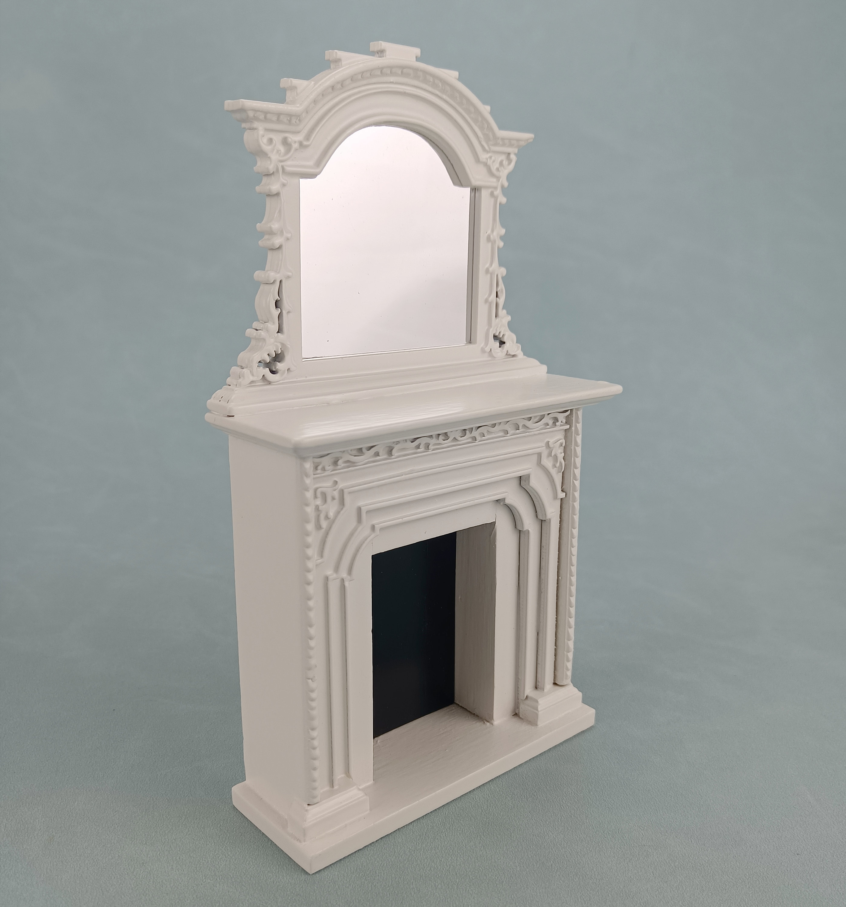 Camino In Miniatura 1:12 Con Luci LED Per Casa Delle Bambole – Stufa Illuminata Per Soggiorno - Foto 4